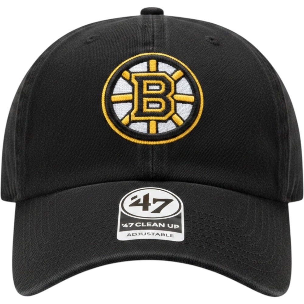 47 Brand Boston Bruins NHL Clean Up Adjustable Hat Black OSFA Baseball Cap